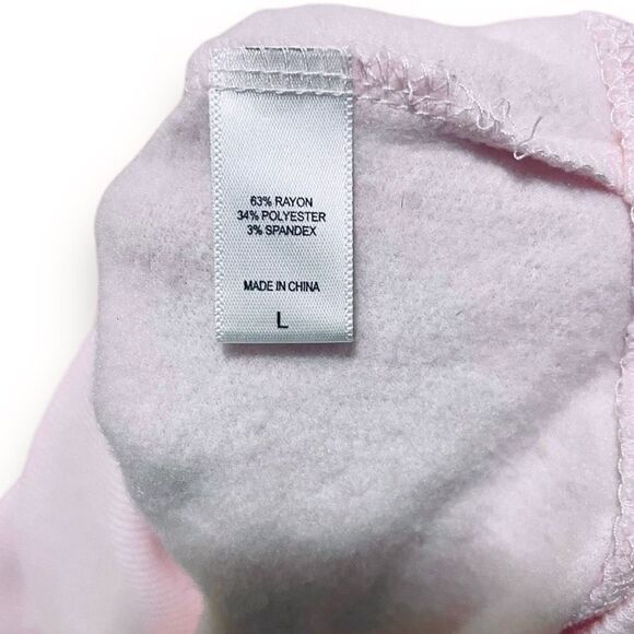 Muk Luks Women's Size L Sweatshirt Light Pink Lightweight Soft Crewneck - Picture 5 of 5